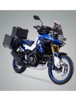 Zestaw: kufry boczne 45/45l + kufer centralny TRAX ADV + stelaże SW-Motech Suzuki V-Strom 1050 DE (23-) czarne