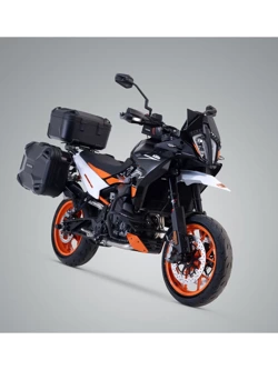 Zestaw: kufry boczne DUSC L + kufer centralny DUSC L + stelaże PRO + stelaż Adventure-Rack SW-Motech KTM 790 ADV/ R, 890 ADV/ R, 890 SMT [poj.: 3 x 41l]