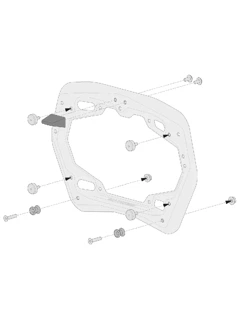 Zestaw: kufry boczne DUSC L + kufer centralny DUSC L + stelaże PRO + stelaż Adventure-Rack SW-Motech Yamaha Tracer 9/ GT (20-)/ GT+ (22-)  [poj.: 3 x 41l]