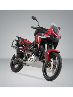 Zestaw: kufry boczne DUSC L + kufer centralny DUSC M + stelaże PRO + stelaż Adventure-Rack SW-Motech Honda CRF1100L Africa Twin (19-21) [poj.: 1 x 33l + 2 x 41l]