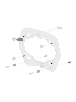 Zestaw: kufry boczne DUSC L + kufer centralny DUSC M + stelaże PRO + stelaż Adventure-Rack SW-Motech KTM Super Adventure 1290 (14-20) [poj.: 1 x 33l + 2 x 41l]