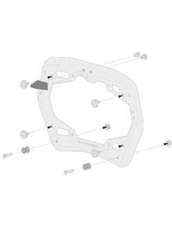 Zestaw: kufry boczne DUSC L + kufer centralny DUSC M + stelaże PRO + stelaż Adventure-Rack SW-Motech Triumph Tiger 1200 GT/ Pro/ Rally Pro (22-) [poj.: 1 x 33l + 2 x 41l]