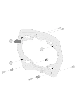 Zestaw: kufry boczne DUSC L + kufer centralny DUSC M + stelaże PRO + stelaż Adventure-Rack SW-Motech Triumph Tiger 1200 Rally/ GT Explorer (22-) [poj.: 1 x 33l + 2 x 41l]