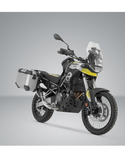 Zestaw: kufry boczne TRAX ADV + stelaże PRO 45/37 L Sw-Motech Aprilia Tuareg 660 (21-) (pojemność 37 i 45 L) srebrne