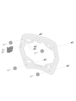 Zestaw: kufry boczne TRAX ADV + stelaże PRO 45/37 L Sw-Motech Aprilia Tuareg 660 (21-) (pojemność 37 i 45 L) srebrne