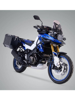 Zestaw: kufry boczne TRAX ADV + stelaże PRO 45/37 L Sw-Motech Suzuki V-Strom 1050 DE (23-) (pojemność 37 i 45 L) czarne