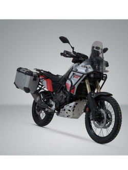 Zestaw: kufry boczne TRAX ADV + stelaże PRO SW-MOTECH 45/45L do motocykla Ducati Multistrada V4 / S / V4 Pikes Peak (20-) [pojemność 2 x 45 L] srebrne