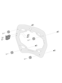 Zestaw: kufry boczne TRAX ADV + stelaże PRO SW-MOTECH 45/45L do motocykla Ducati Multistrada V4 / S / V4 Pikes Peak (20-) [pojemność 2 x 45 L] srebrne