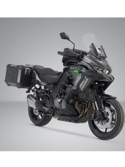 Zestaw: kufry boczne TRAX ADV + stelaże PRO SW-MOTECH 45/45L do motocykla Kawasaki Versys 1000 / 1000 S (18-) [pojemność 2 x 45 L] czarne