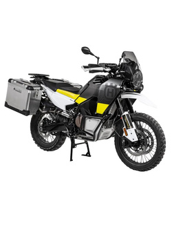 Zestaw: kufry boczne aluminiowe srebrne Zega Pro + stelaże czarne Touratech Husqvarna Norden 901, KTM Adventure 890/ R/ 790/ R [poj.: 38+45l]