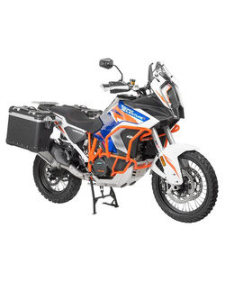 Zestaw: kufry boczne czarne "And-Black" Zega Evo X + stelaże srebne Touratech KTM Super Adventure 1290 S/R (21-) [poj.: 38+38l]