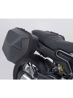 Zestaw: kufry boczne plastikowe Urban ABS + stelaże SLC Sw-Motech Benelli Leoncino 800 (21-) [pojemność: 2 x 16,5l]