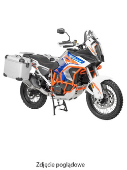 Zestaw: kufry boczne srebrne "And-S" Zega Evo X + stelaże czarne Touratech KTM Super Adventure 1290 S/R (21-) [poj.: 45+45l]