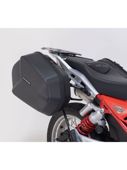 Zestaw: kufry boczne + stelaże ABS ® Aero System Sw-Motech Moto Guzzi V85 TT/ Strada/ Travel (24-)