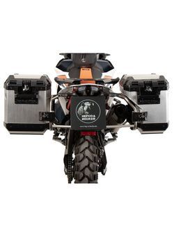 Zestaw: kufry boczne + stelaże Hepco&Becker Xplorer Cutout KTM 790 Adventure (24-) srebrne