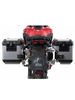 Zestaw: kufry boczne + stelaże Hepco&Becker Xplorer Cutout do Ducati Multistrada V4 / S / S Sport (21-) srebrny