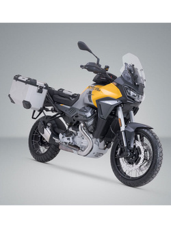 Zestaw: kufry boczne + stelaże PRO TRAX ADV SW-Motech Moto Guzzi Stelvio (23-) srebrne [poj.: 2 x 37 L]