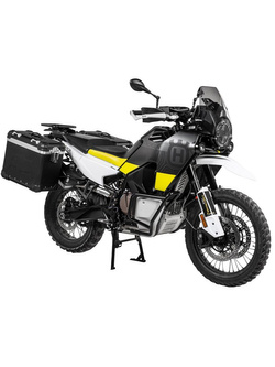 Zestaw: kufry boczne z anodowanego aluminium czarne "And-Black" Zega Evo + stelaże czarne Touratech Husqvarna Norden 901, KTM Adventure 890/ R/ 790/ R [poj.:38+45l]