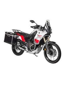 Zestaw: kufry boczne z anodowanego aluminium czarne Zega Pro + stelaże czarne Touratech Yamaha Tenere 700 / World Raid (38+45L)