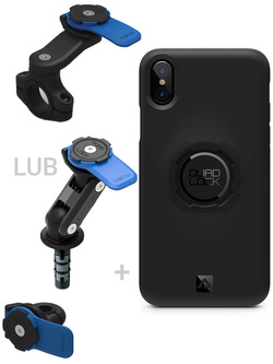 Zestaw na motocykl: etui na telefon iPhone X / XS + mocowanie Quad Lock 