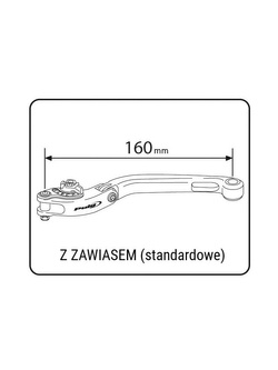 Zestaw regulowanych dźwigni Puig standardowych z zawiasem, czarnych Yamaha (wybrane modele)