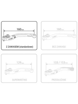 Zestaw regulowanych klamek z zawiasem PUIG BMW (wybrane modele)