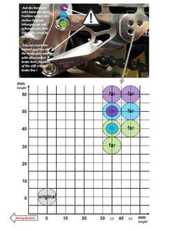 Zestaw regulowanych podnóżków z dźwigniami GILLES FXR-H04-B Honda (wybrane modele) czarny