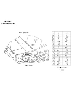 Zestaw regulowanych podnóżków z dźwigniami GILLES MUE2-Y03 Yamaha MT-10 (22-) / SP (22-) czarny