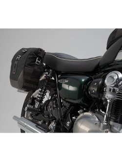 Zestaw sakw bocznych LEGEND GEAR LC2 ze stelażami SW-MOTECH Kawasaki W800/ Street/ Cafe (18-) [pojemność: 2 x 13,5 L] czarno-brązowych