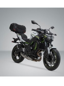 Zestaw: torba na tył Rackpack + stelaż Street-Rack SW-Motech Kawasaki Z650 (16-), Ninja 650 (16-) [pojemność 32,0-42,0 l]